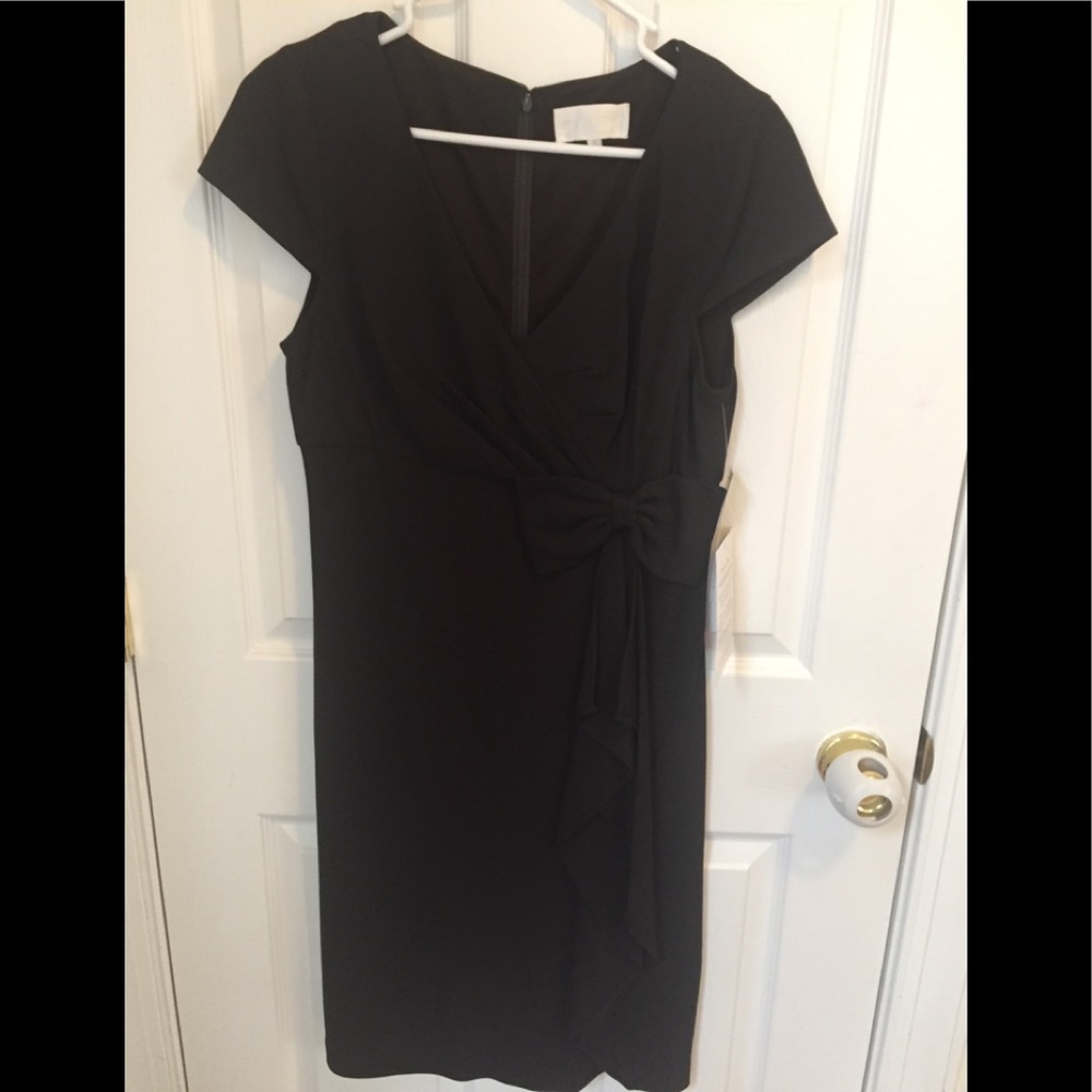 Mikael Aghal dark brown cocktail dress